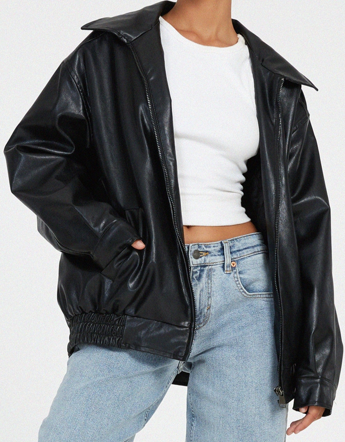 Oleah - Oversized Lederjacke