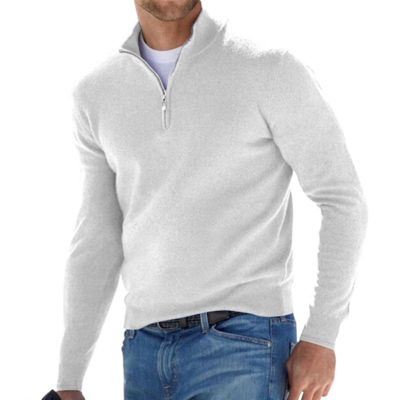 Lars - Klassischer Herren-Pullover mit Reißverschlusskragen