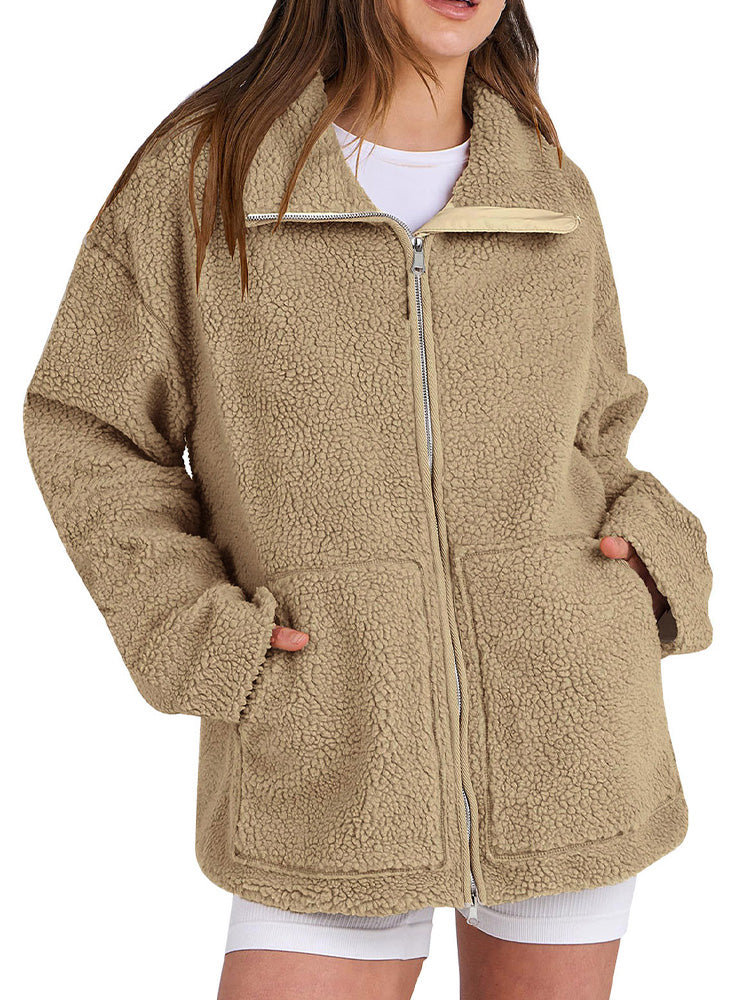Ultra-bequeme Sherpa-Fleece-Softshell-Jacke für Damen