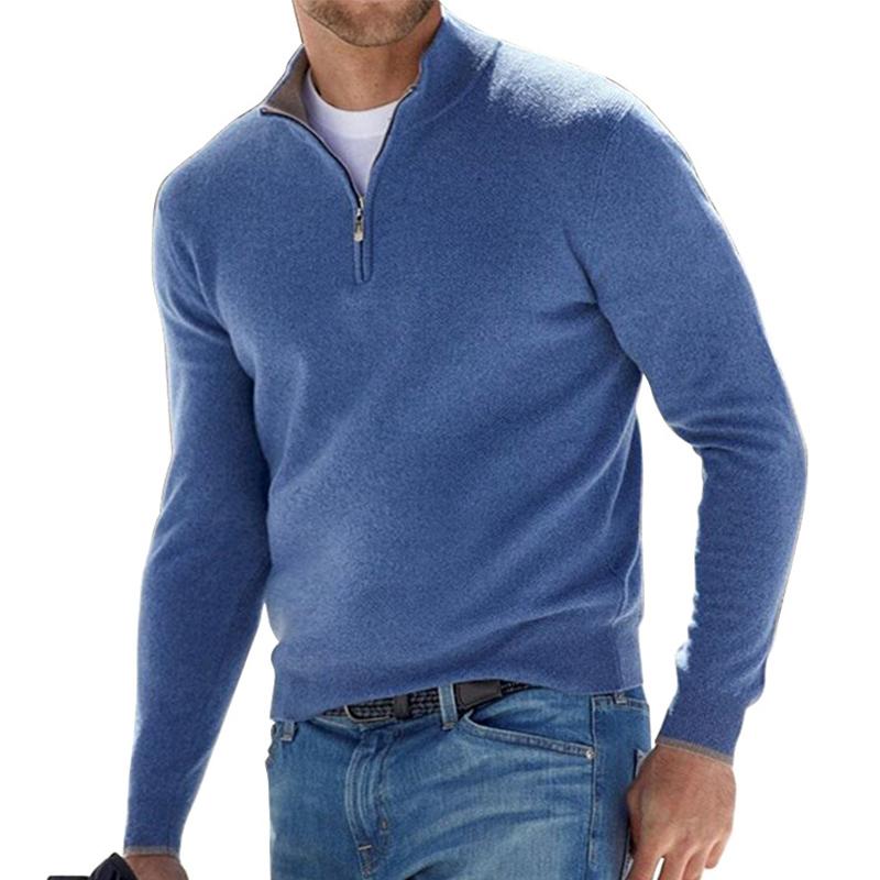 Lars - Klassischer Herren-Pullover mit Reißverschlusskragen
