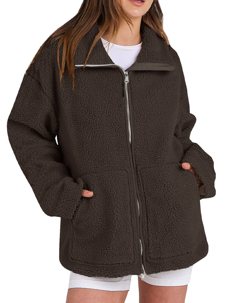 Ultra-bequeme Sherpa-Fleece-Softshell-Jacke für Damen