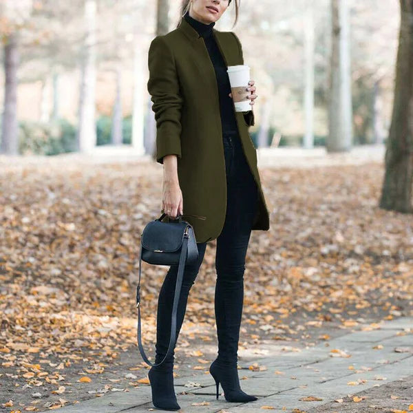 Nahemia - Chic Elegance Wollblazer mit Stehkragen