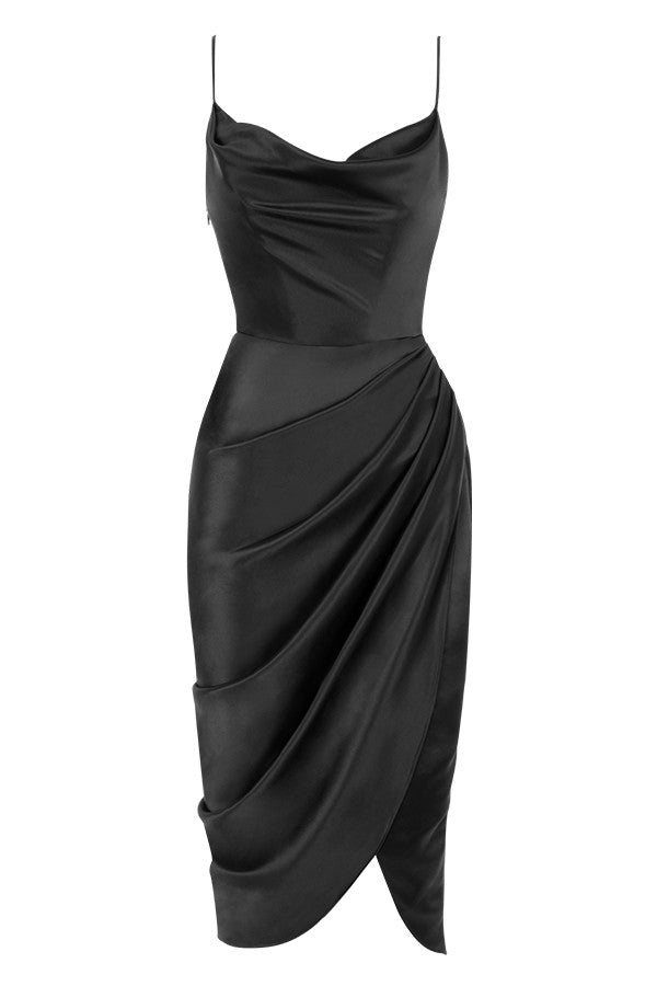 Jana | Satin Balkon kleid Korsett