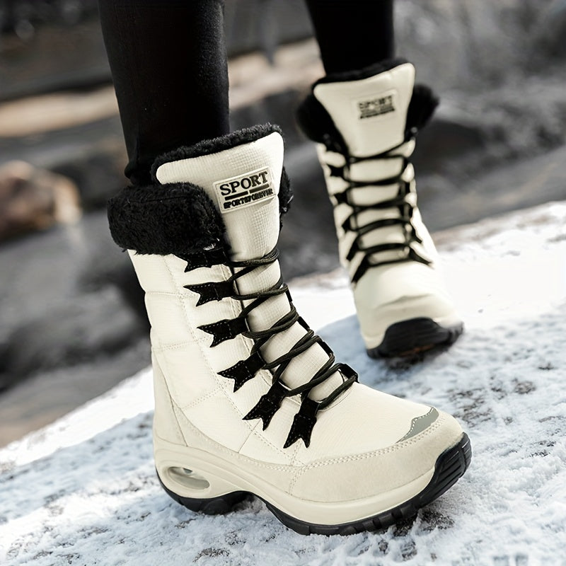 Schnürbare Thermo-Schneestiefel für Damen