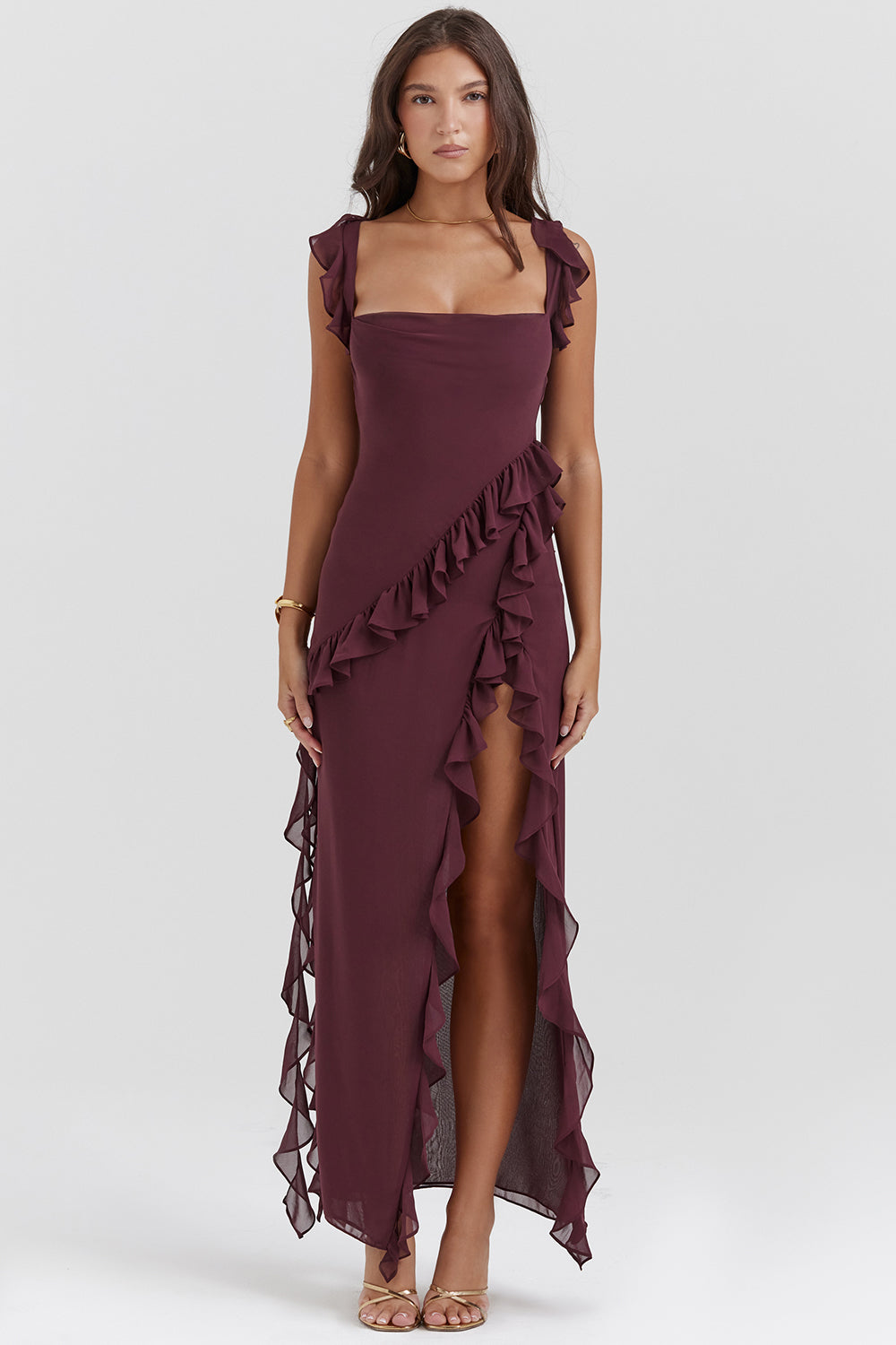 Fiorella | Maxikleid mit Rüschen
