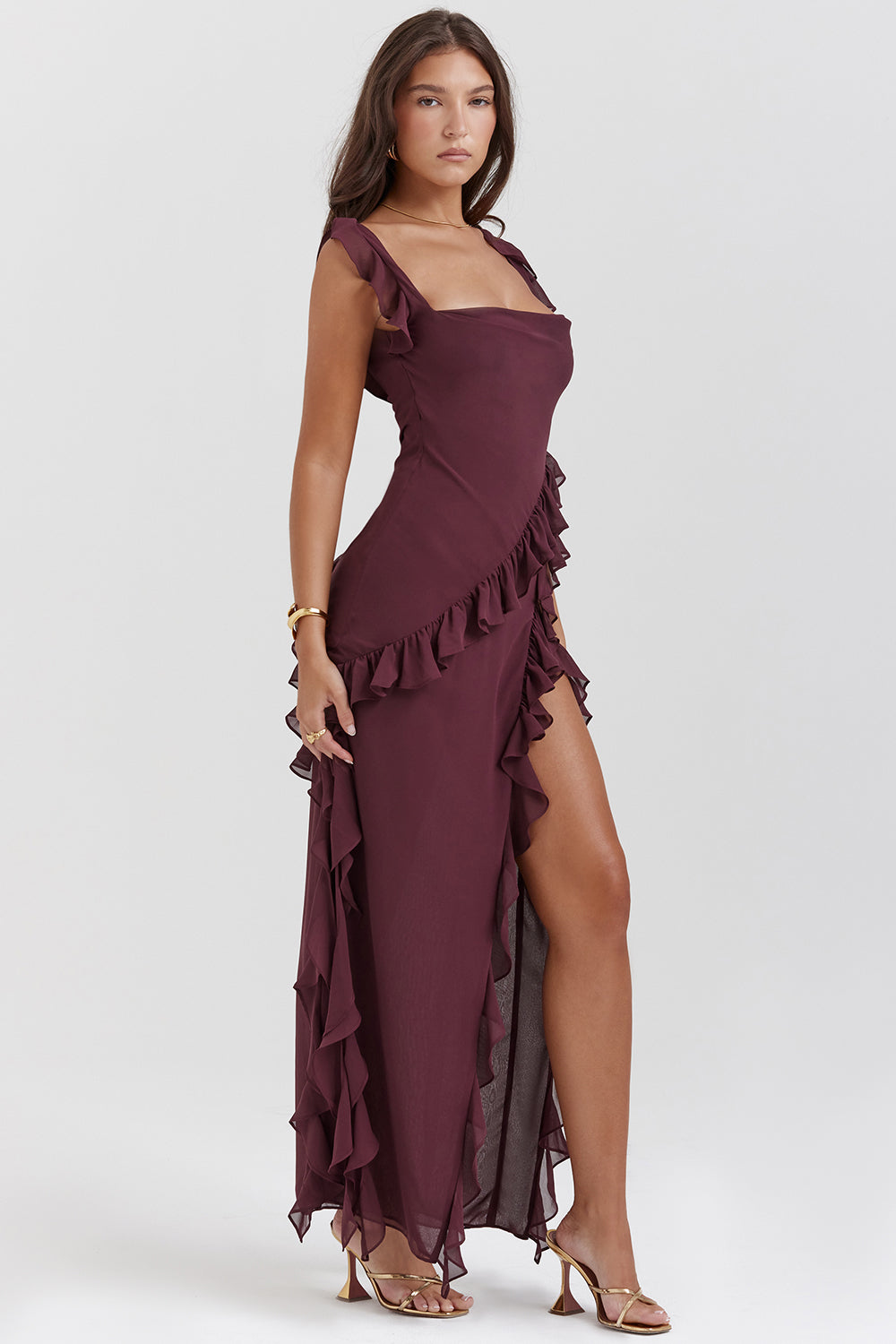 Fiorella | Maxikleid mit Rüschen