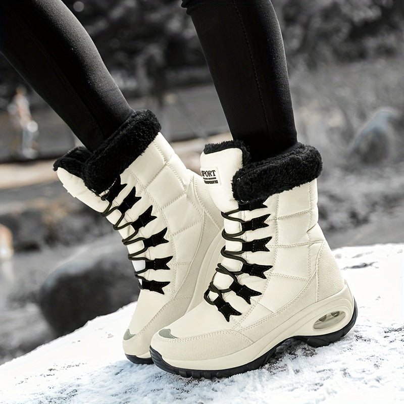 Schnürbare Thermo-Schneestiefel für Damen