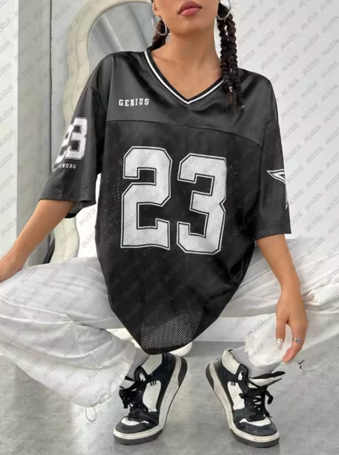 Harriet - Übergroßes Jersey-Top
