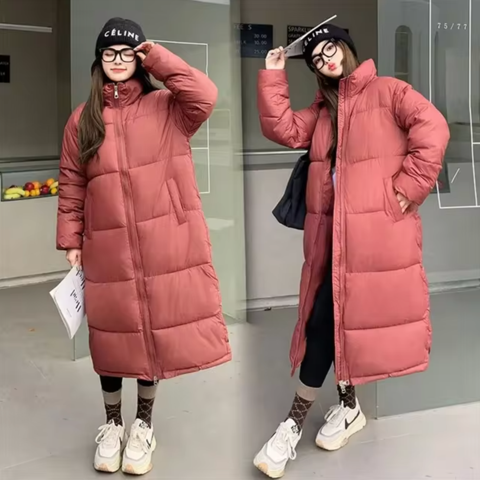 Dora – Lange Wattierte Jacke