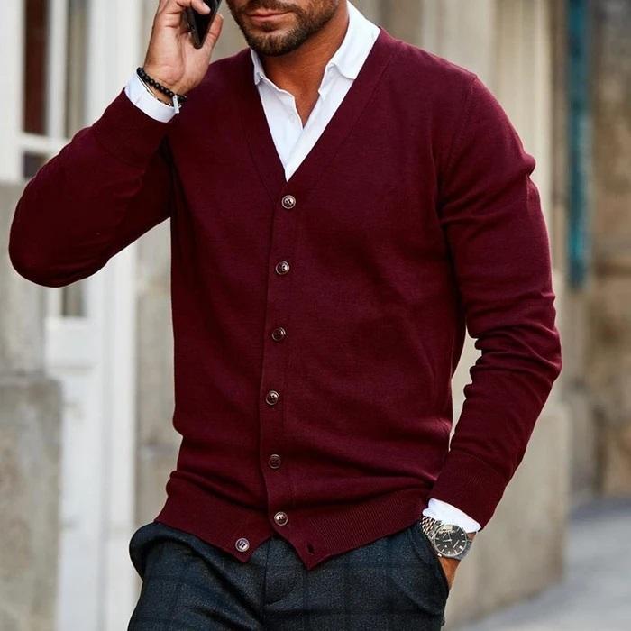 Stef Vest - Lässige Strickjacke für Männer