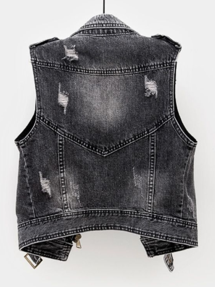 DenimChic – Damen-Denim-Weste