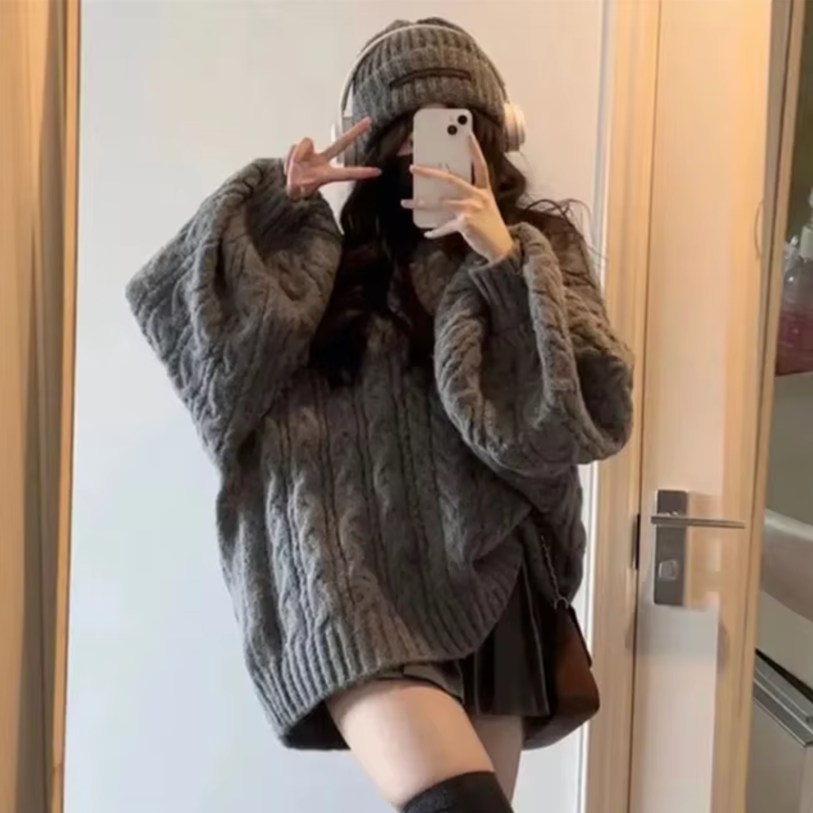 Jovita – Übergroßer Strickpullover