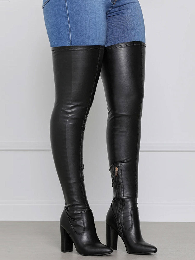 Victorin | Damen Elegante Overknee-Stiefel | Wasserdicht