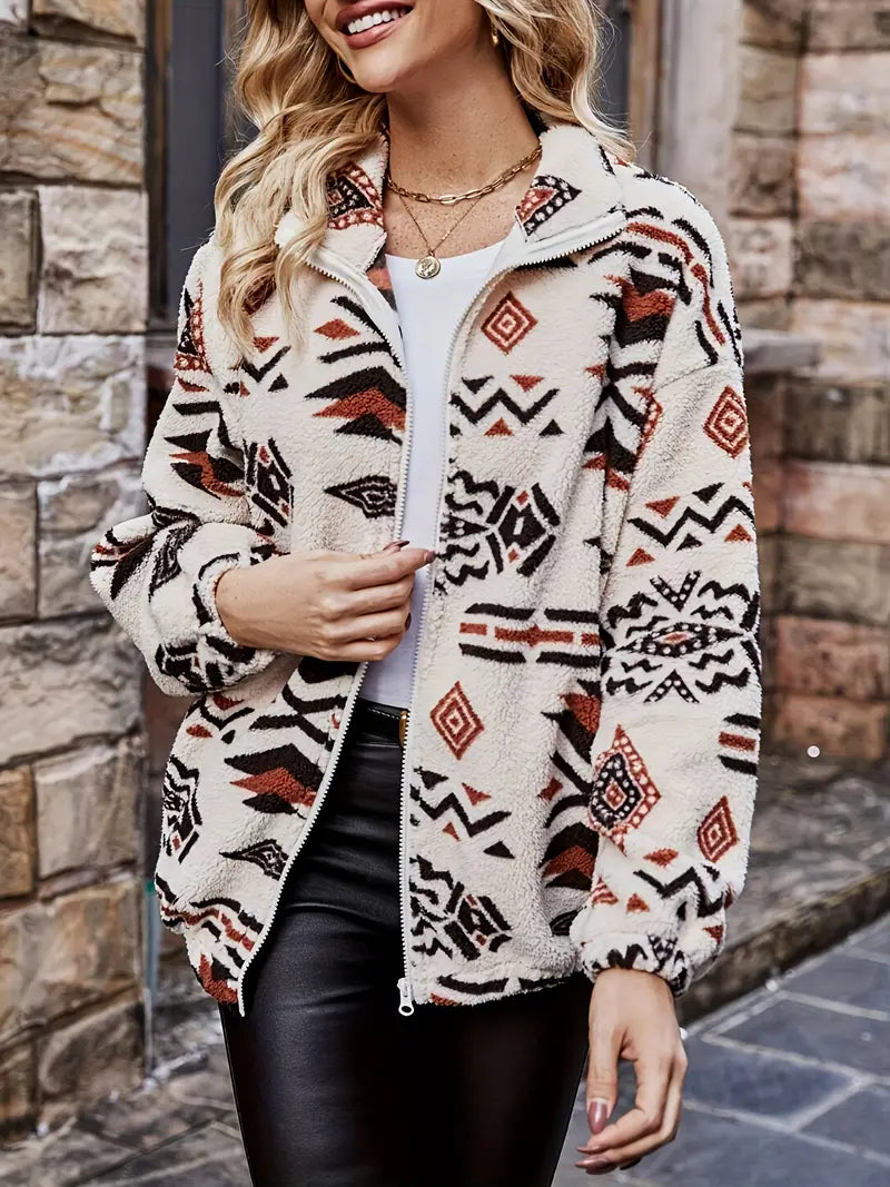 Gracie – Gestrickte Fleecejacke
