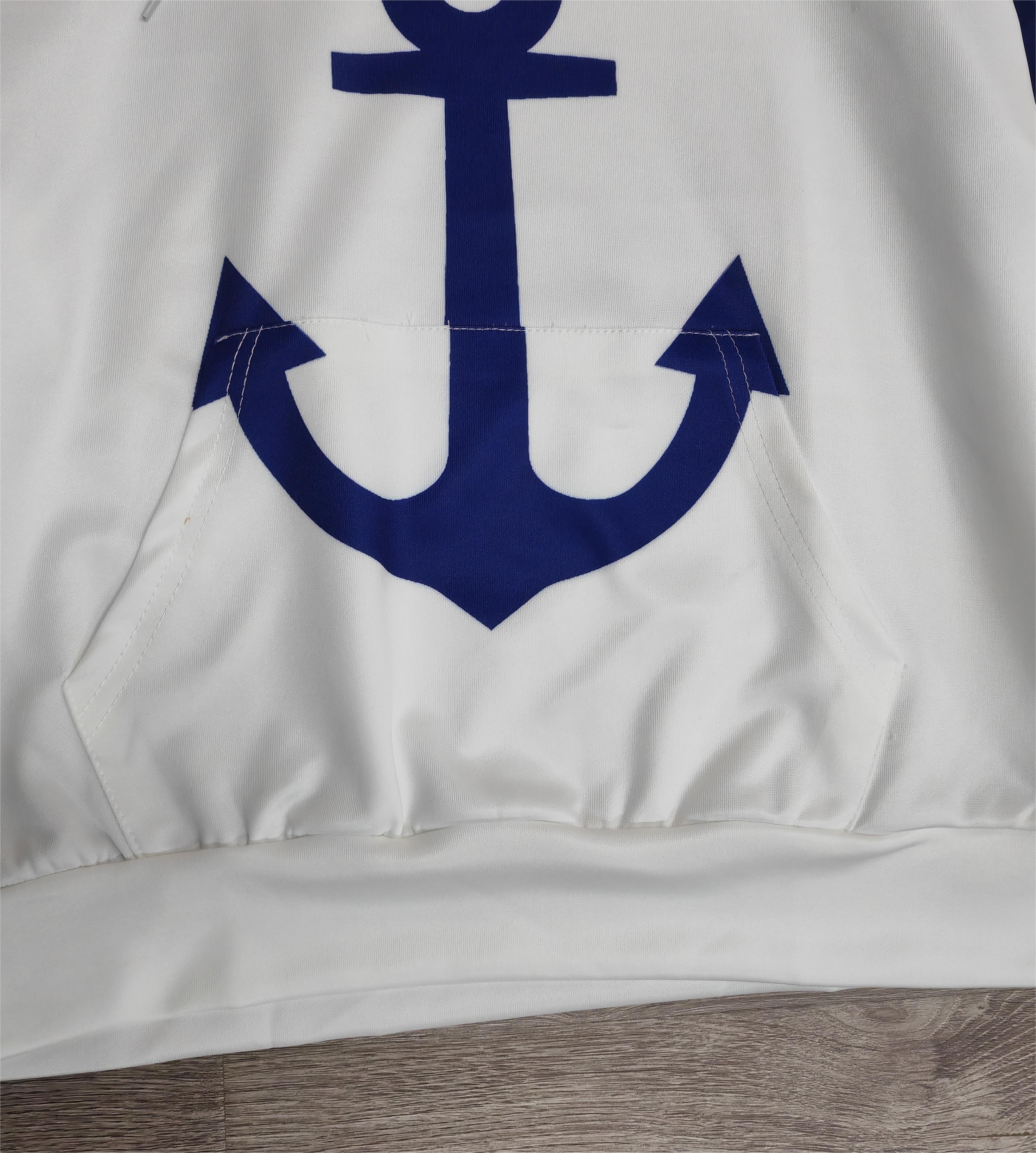 Magda - Anker Langarm-Kapuzenpullover mit Farbblock