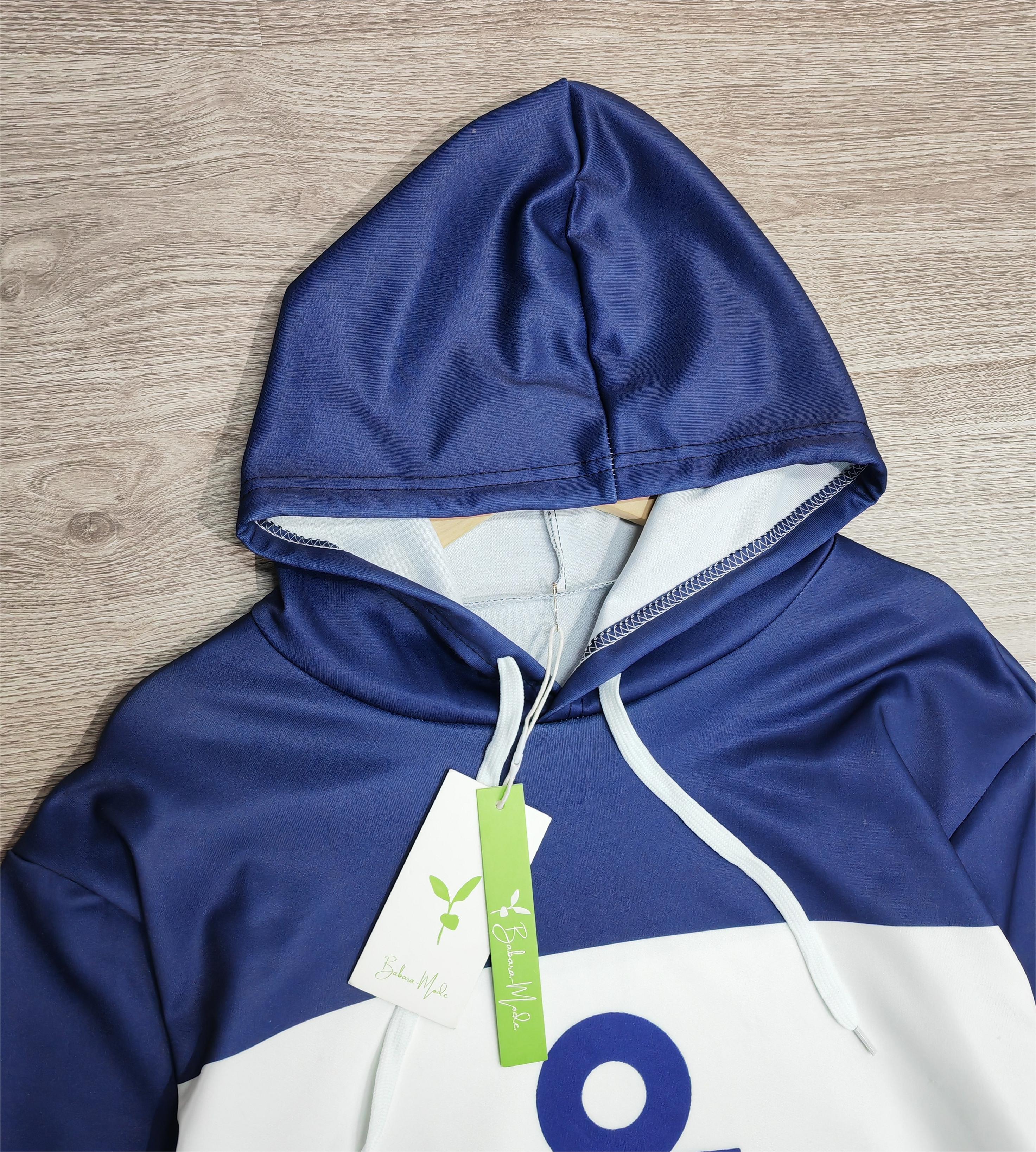 Magda - Anker Langarm-Kapuzenpullover mit Farbblock