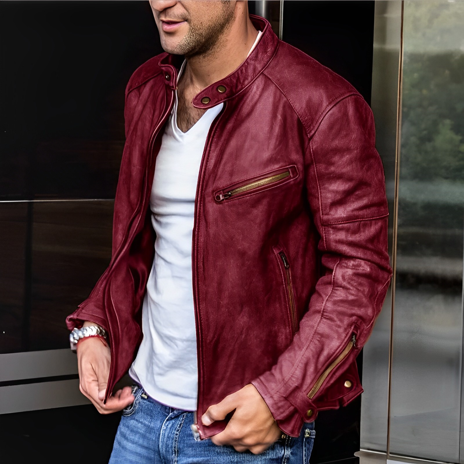 ToughLeder Men – Robuste Lederjacke für Herren