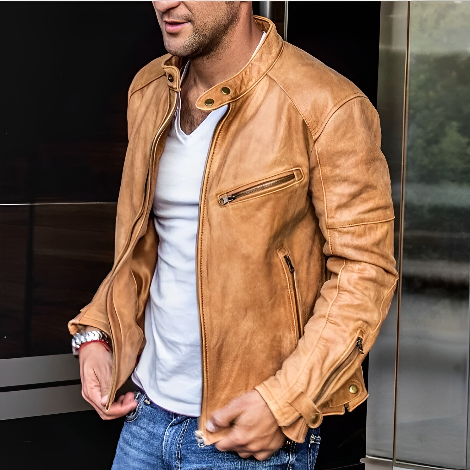 ToughLeder Men – Robuste Lederjacke für Herren