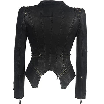 LuxeGrace – Elegante Premium Lederjacke für Damen