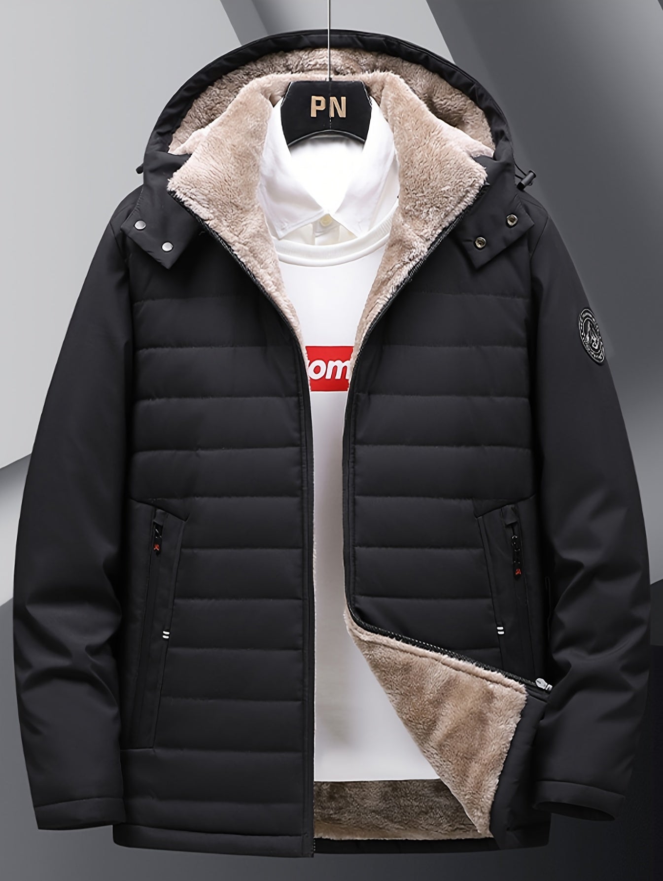 WarmFleece – Herren Fleecejacke mit Kapuze für Herbst und Winter