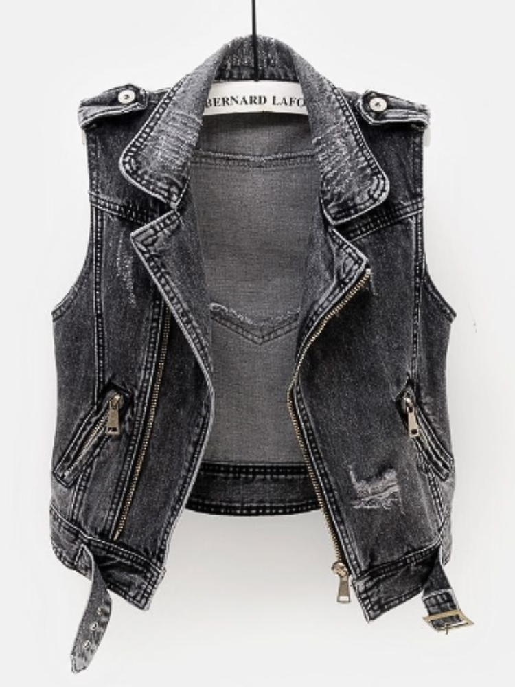 DenimChic – Damen-Denim-Weste