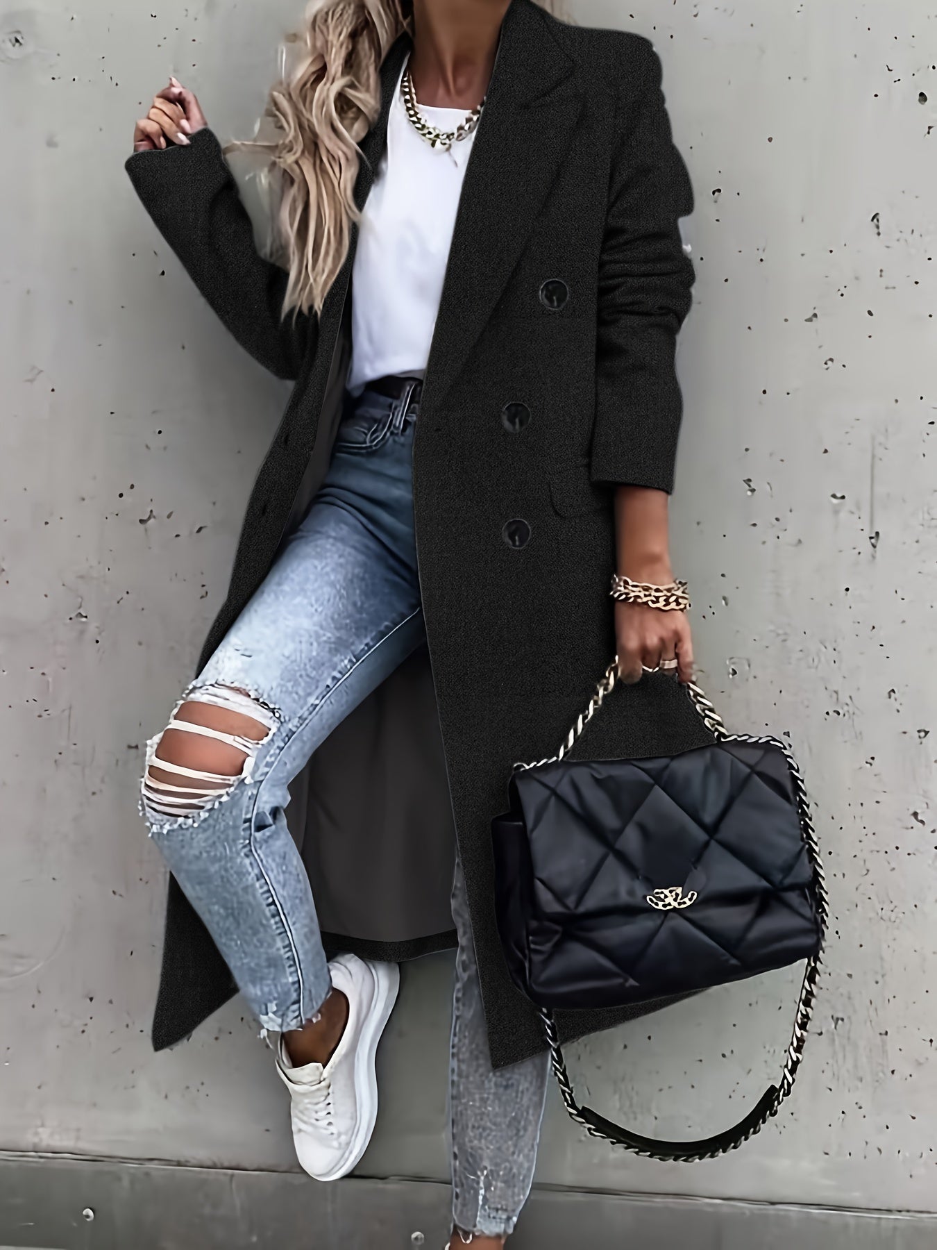 Träumende Eleganz - Lässiger Damen Trenchcoat