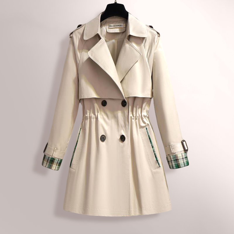 CheckTrench – Klassischer Trenchcoat mit Karodetails