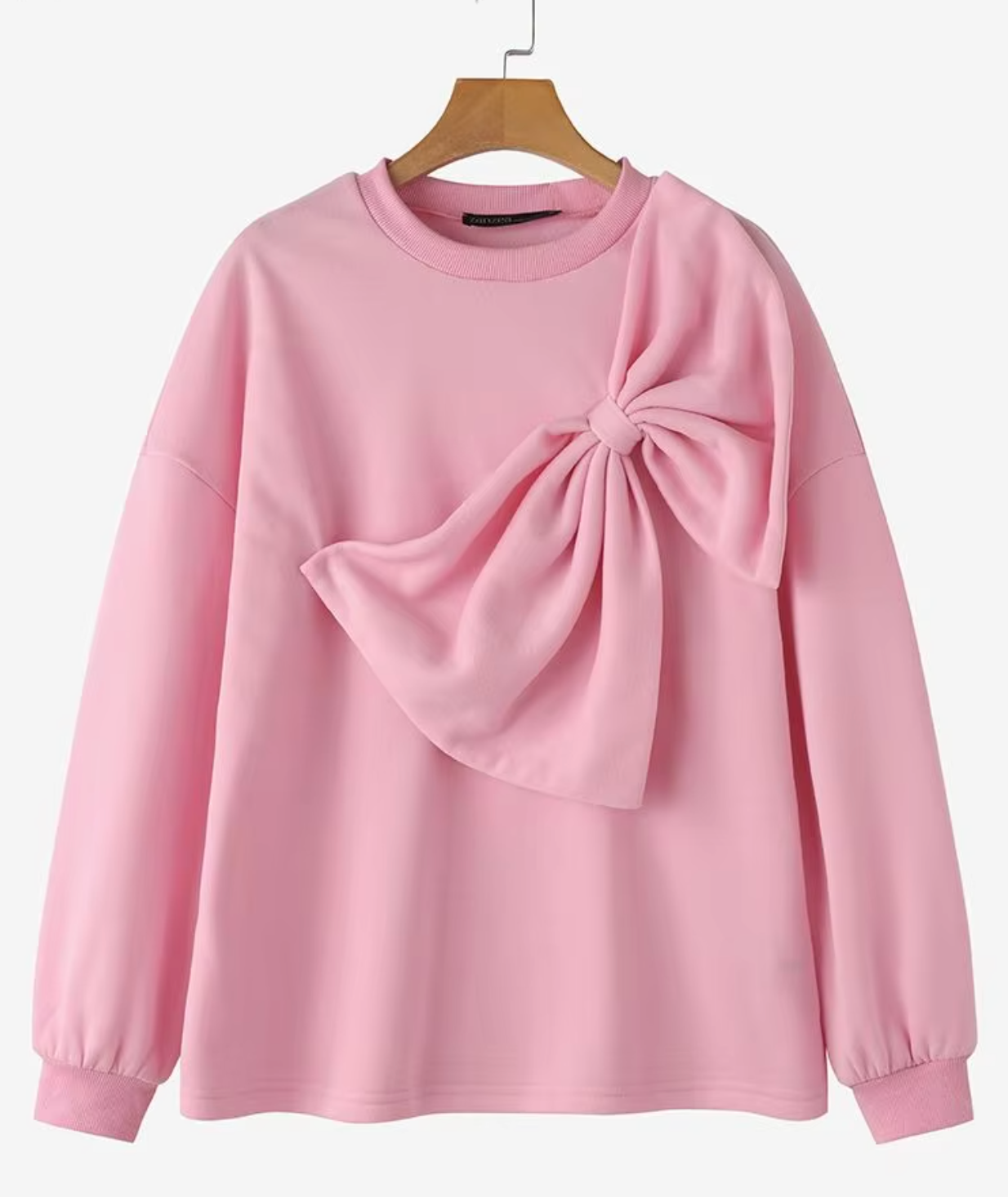Ofelia – Übergroßes Sweatshirt aus Baumwolle mit Schleife