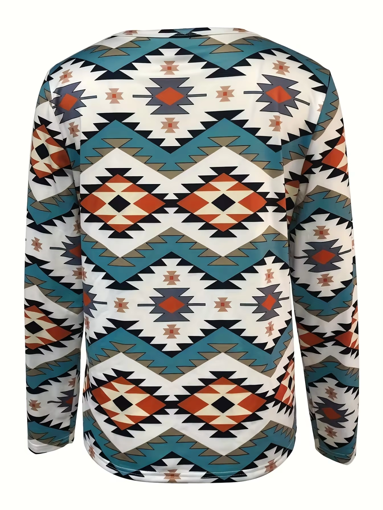 Jellie – Langärmliges T-Shirt aus Baumwolle mit geometrischem Aufdruck