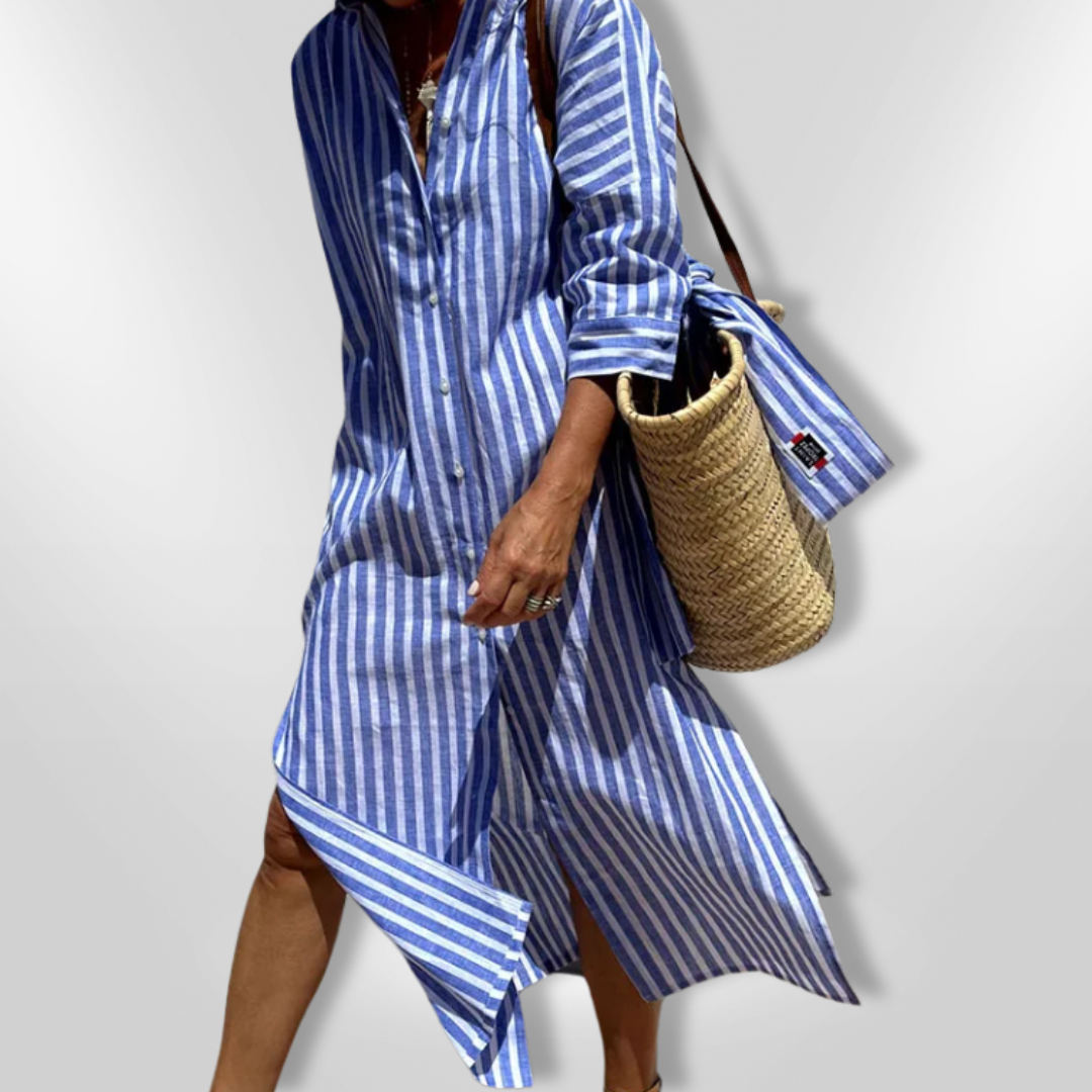 Doreen | Gestreiftes Hemdkleid