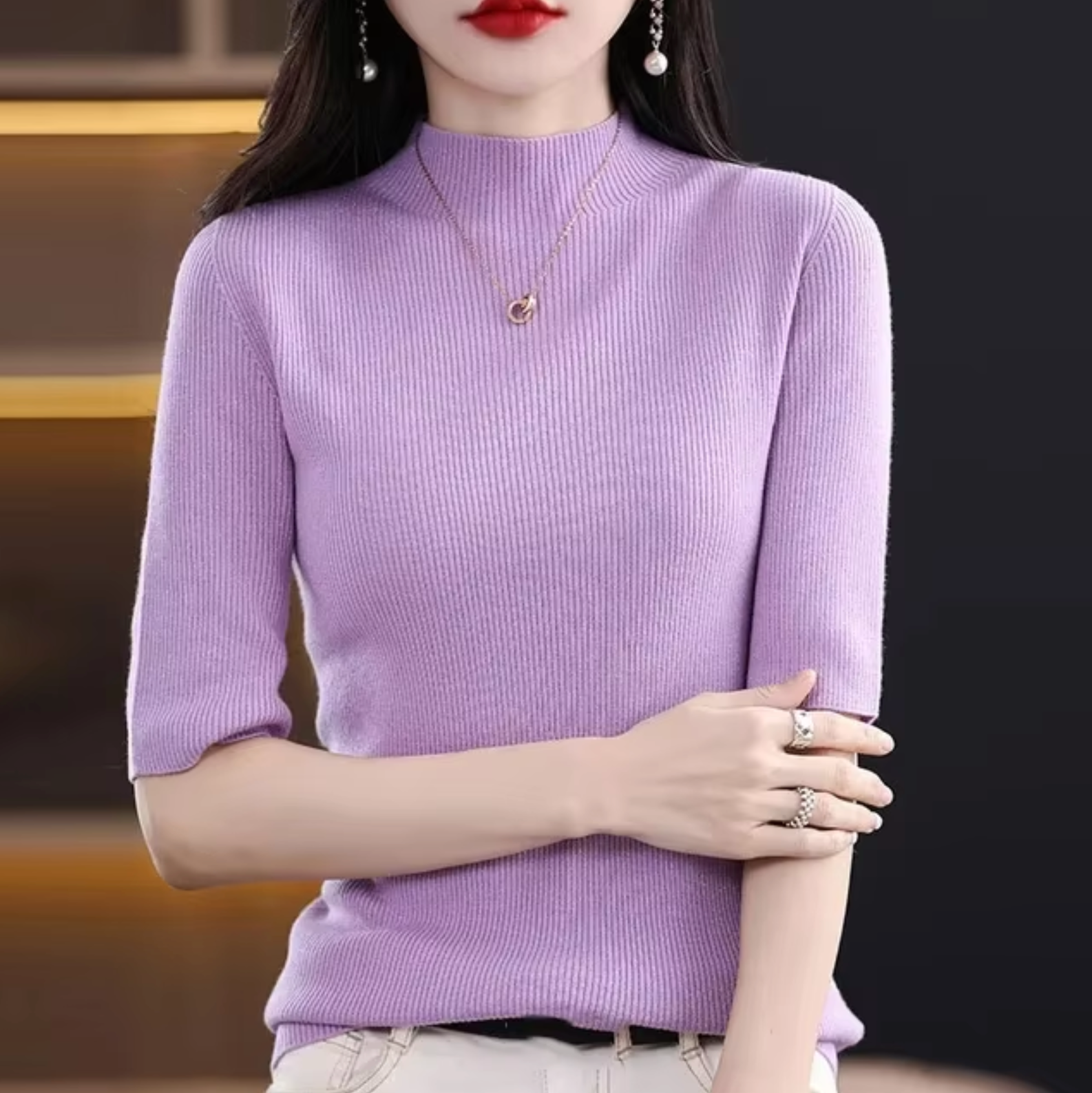 Aubrey – Gestrickter Rollkragenpullover