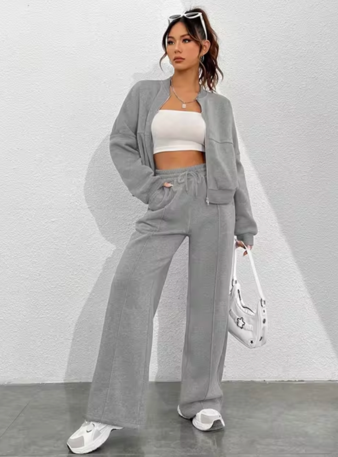 Roella – Set aus Mantel mit Reißverschluss und Jogginghose