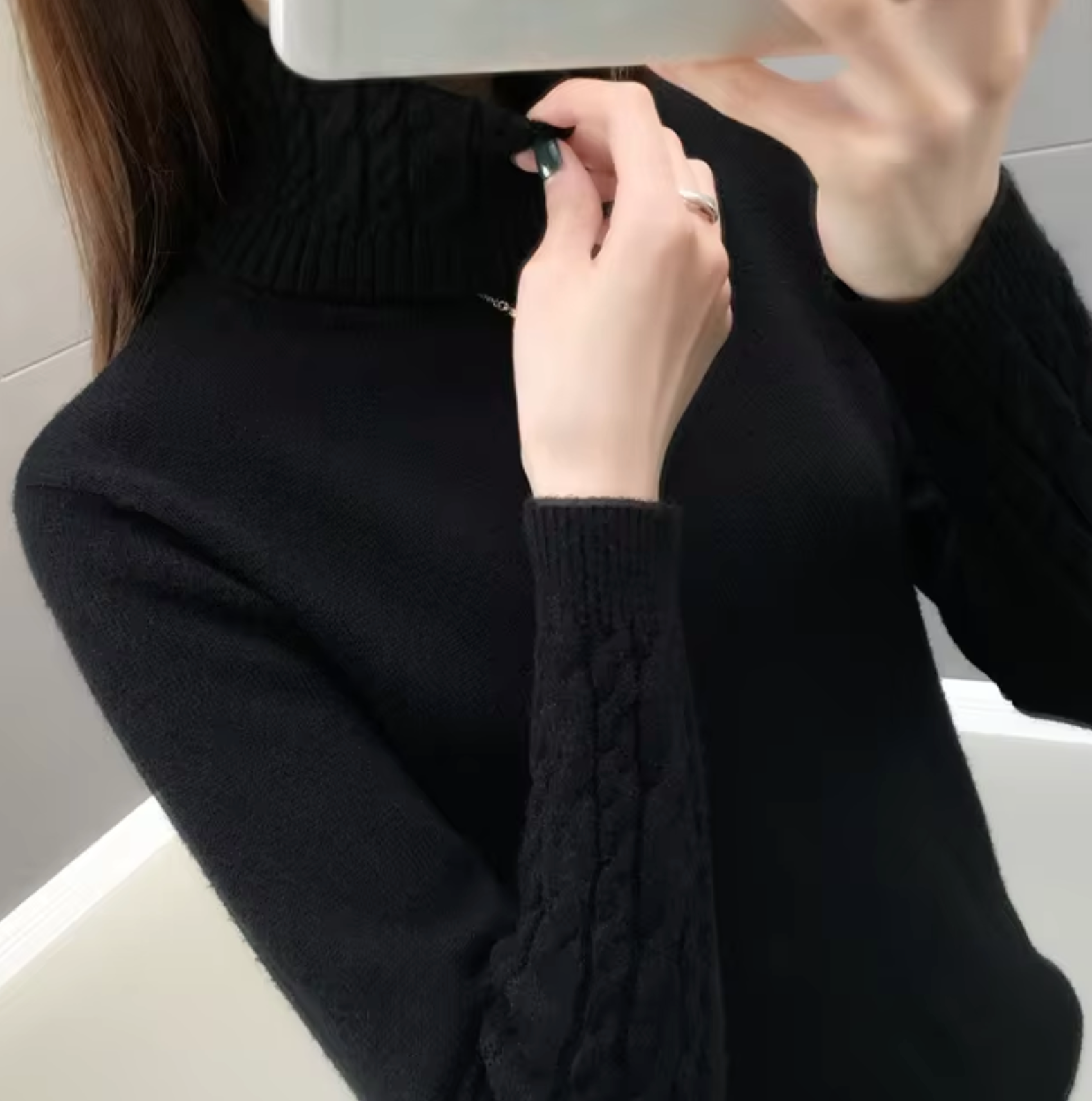 Jenna – Gestrickter Rollkragenpullover
