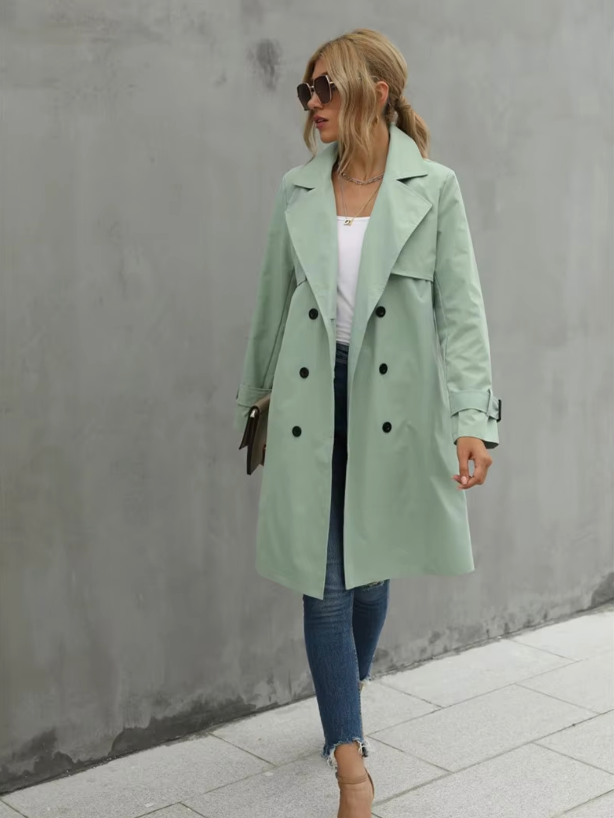 Mathilda – Langärmliger Lässiger Trenchcoat