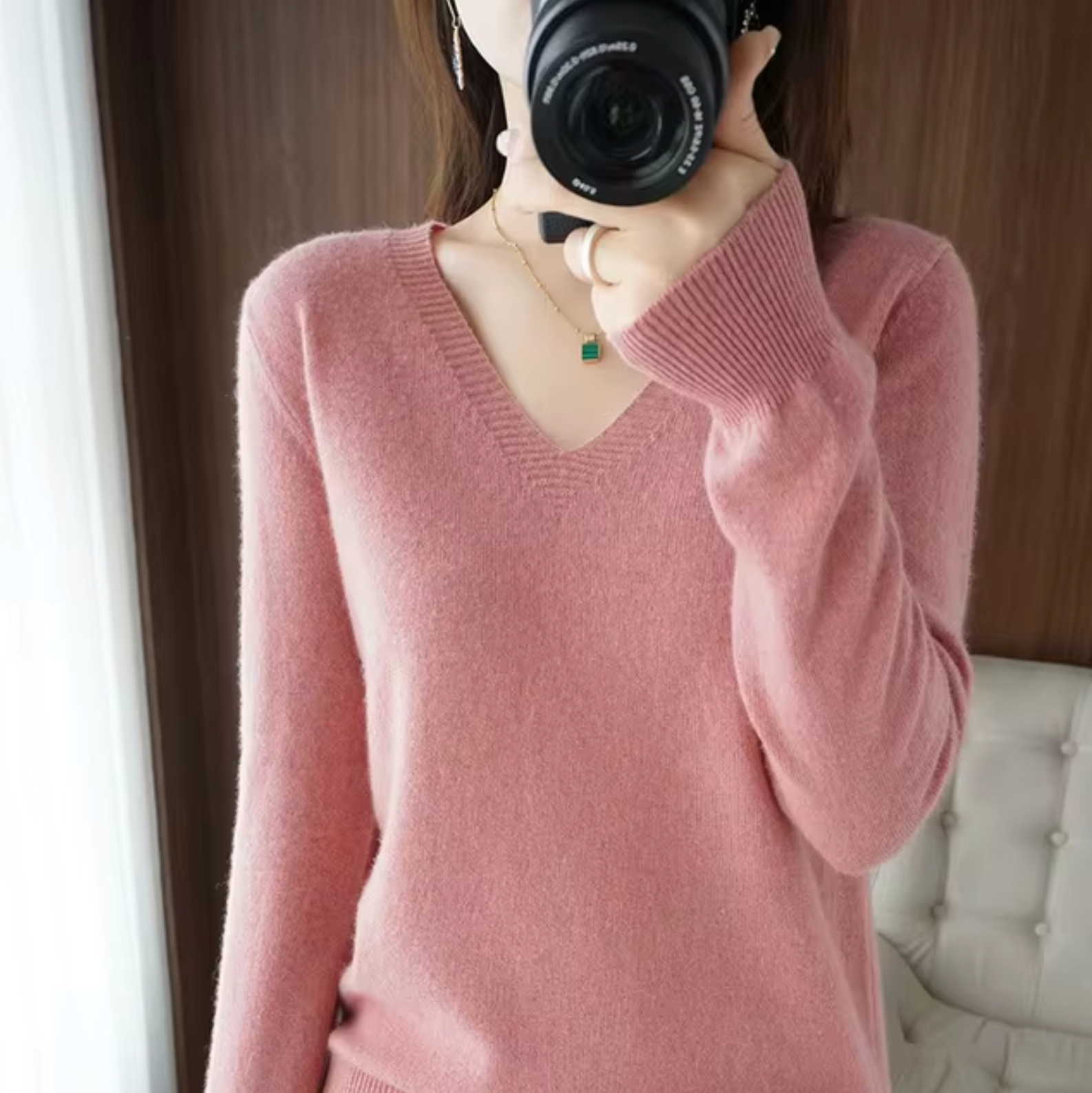 Wynn - Strickpullover mit V-Ausschnitt