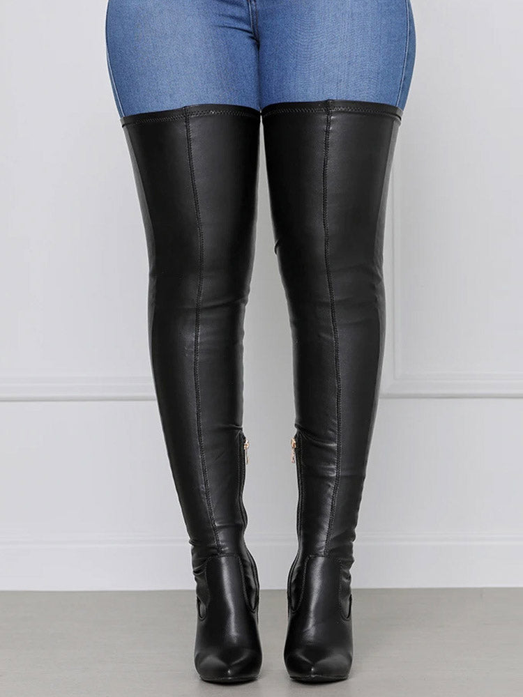 Victorin | Damen Elegante Overknee-Stiefel | Wasserdicht