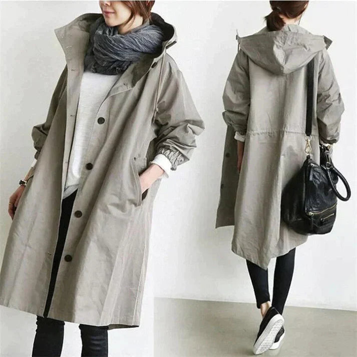 KapuzenStil – Trenchcoat mit Kapuze für stilvollen Schutz