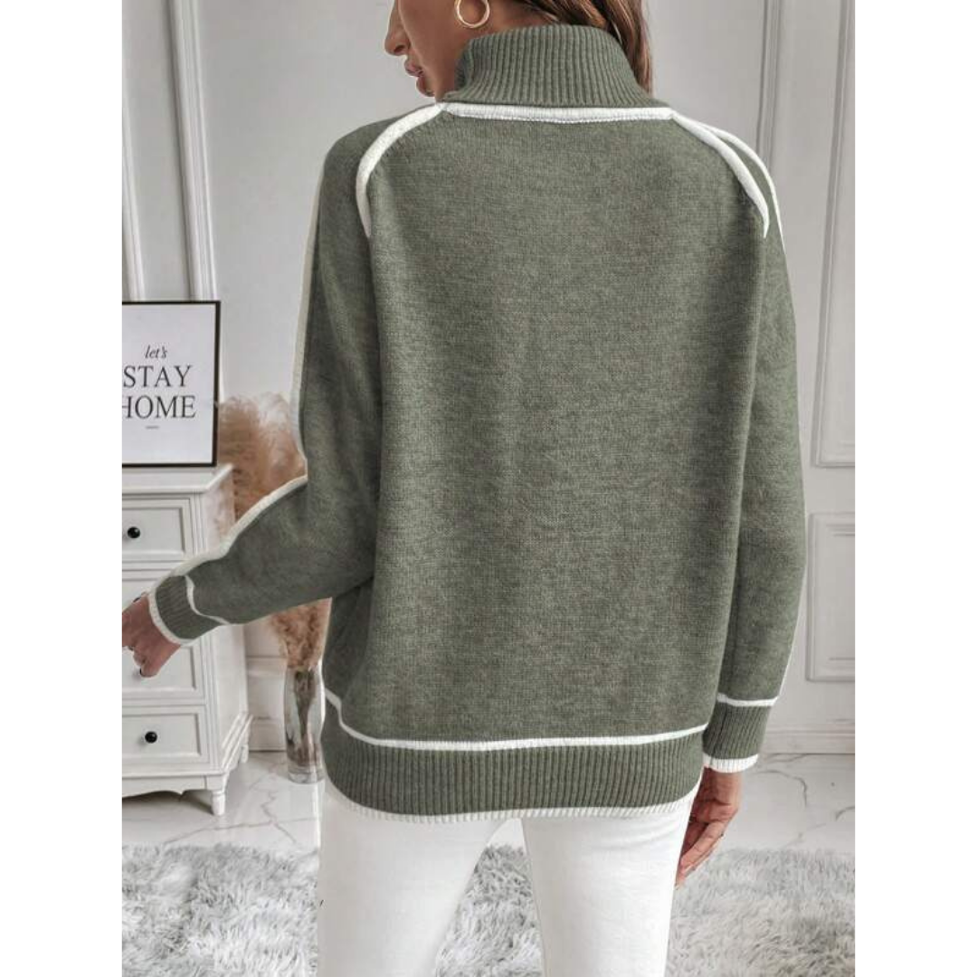 Jaliyah | Damen Weich Strick Rollkragen Pullover | Warme
