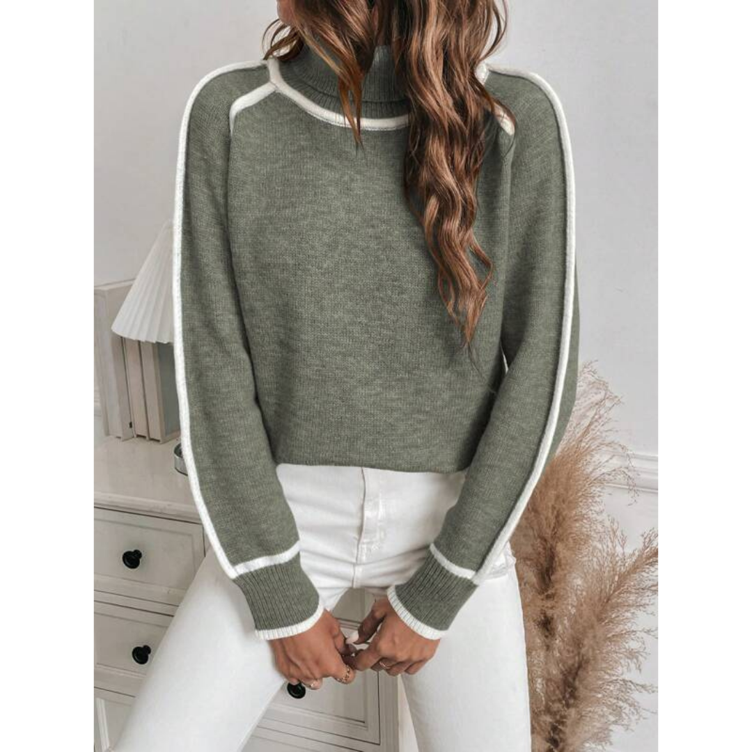 Jaliyah | Damen Weich Strick Rollkragen Pullover | Warme