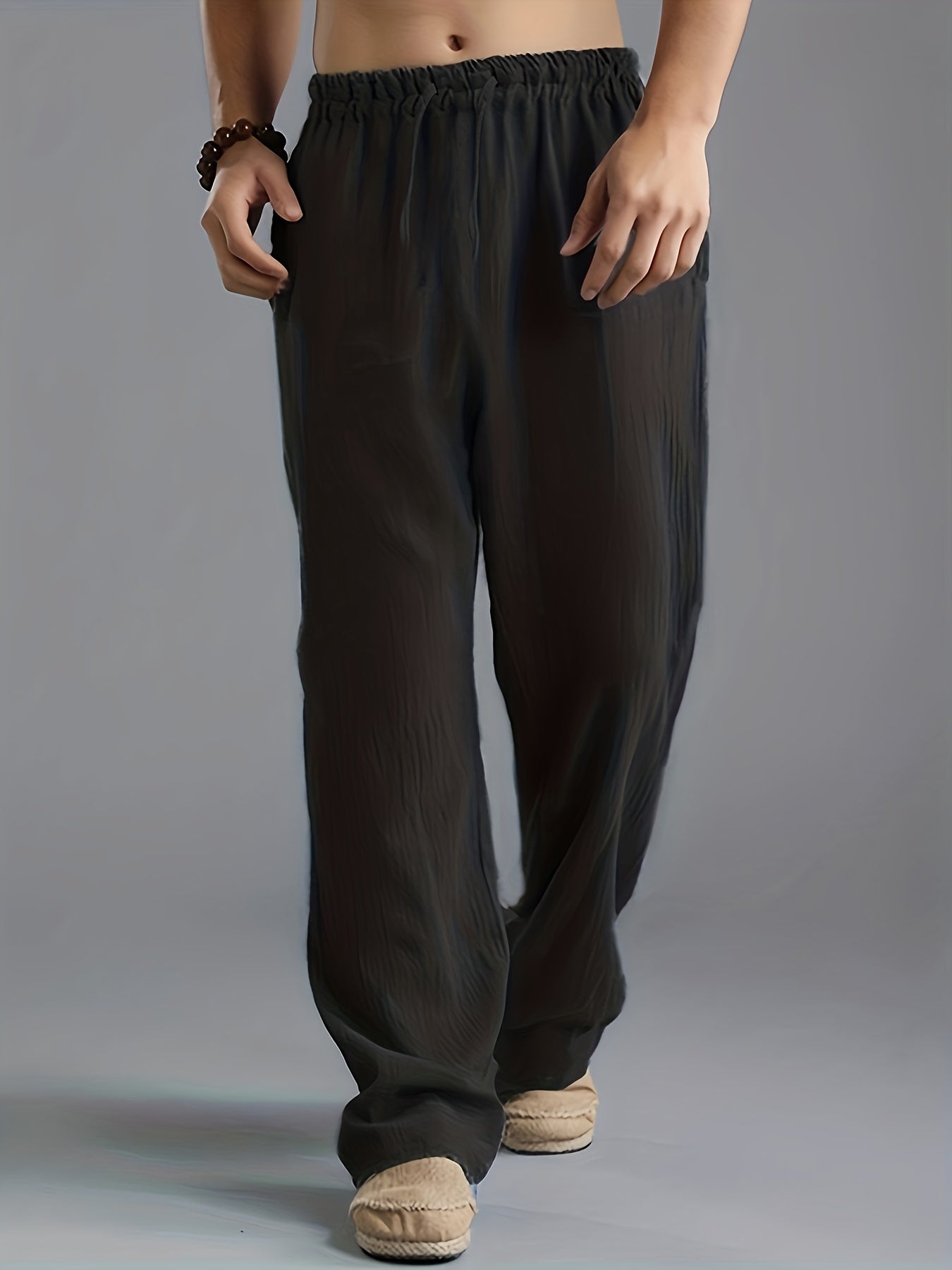 Jonas - Schwarze Leinenhose für Herren