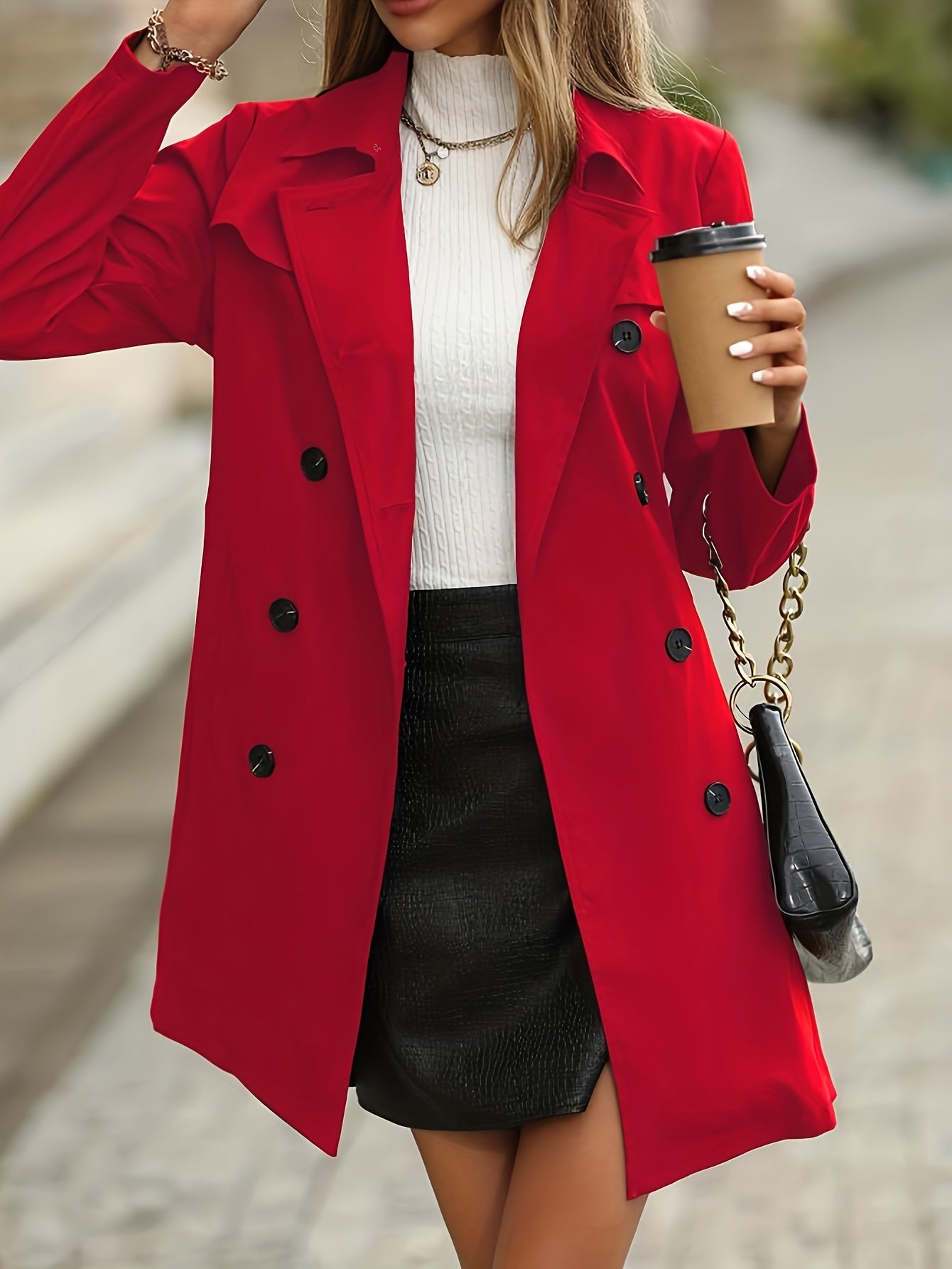 WinterGlanz - Eleganter Damen-Trenchcoat für kühle Tage