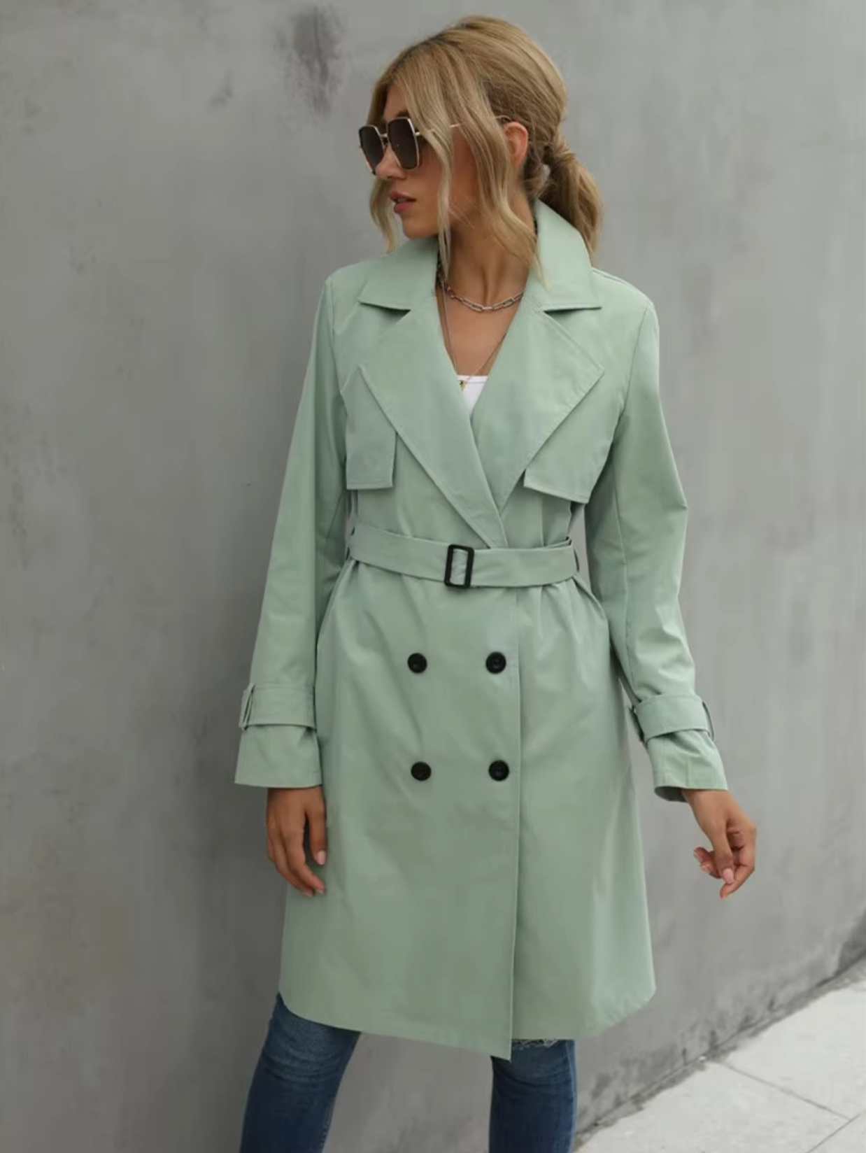 Mathilda – Langärmliger Lässiger Trenchcoat
