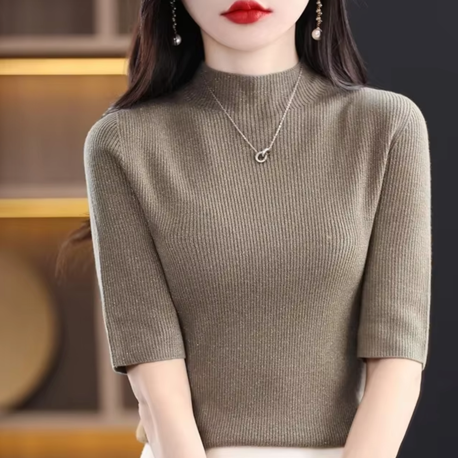 Aubrey – Gestrickter Rollkragenpullover