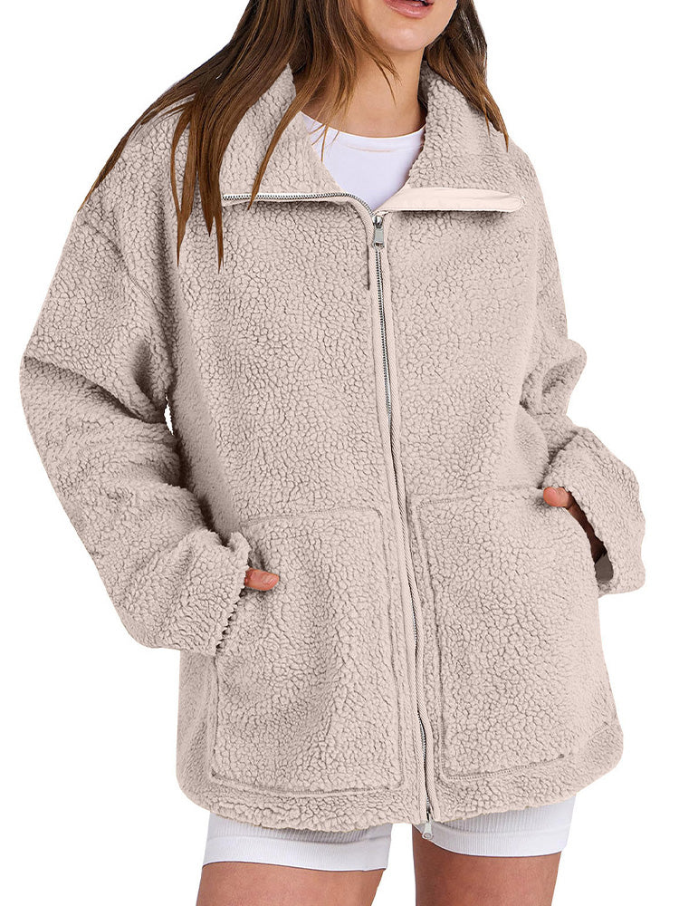 Ultra-bequeme Sherpa-Fleece-Softshell-Jacke für Damen