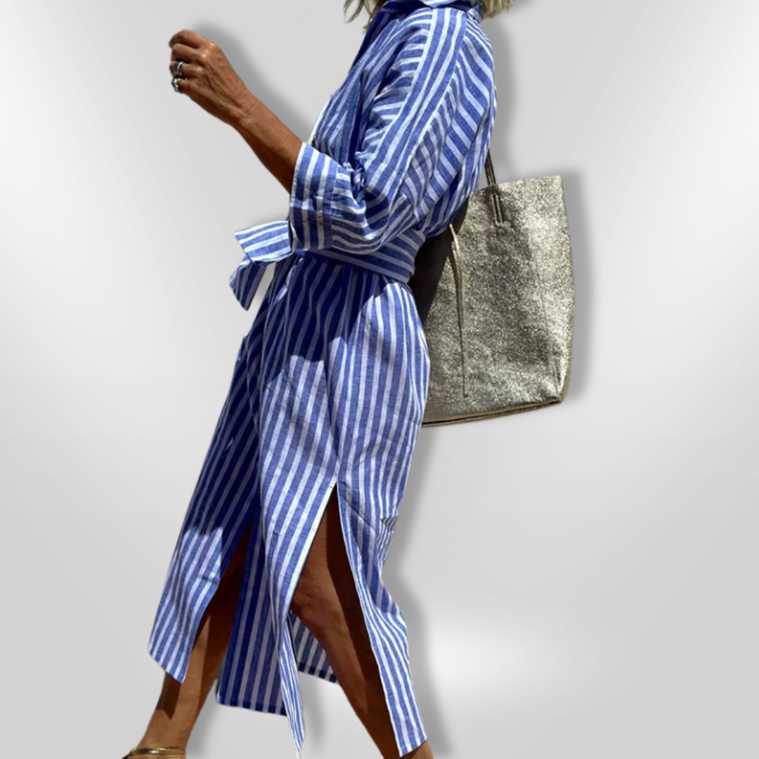 Doreen | Gestreiftes Hemdkleid
