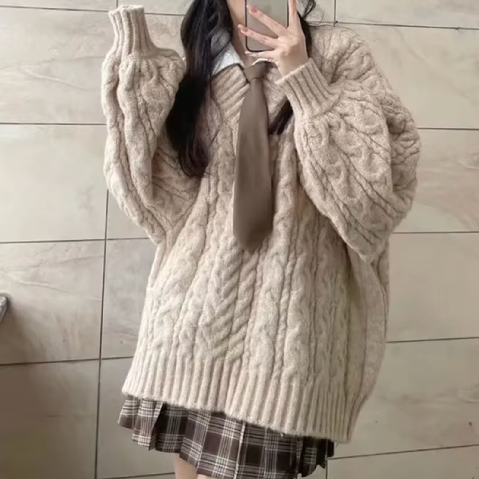 Jovita – Übergroßer Strickpullover