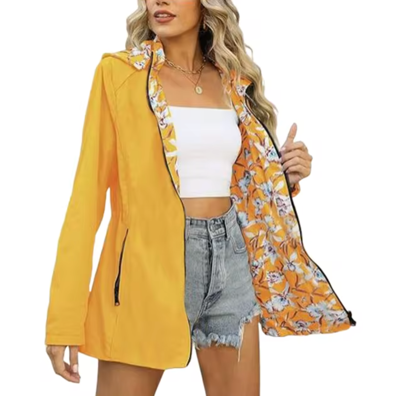Becky – Wendbare Kapuzenjacke mit Aufdruck