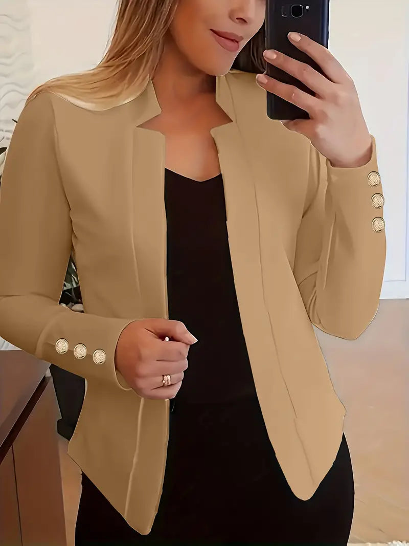 Emma – Langarmblazer mit offener vorderseite für den frühling