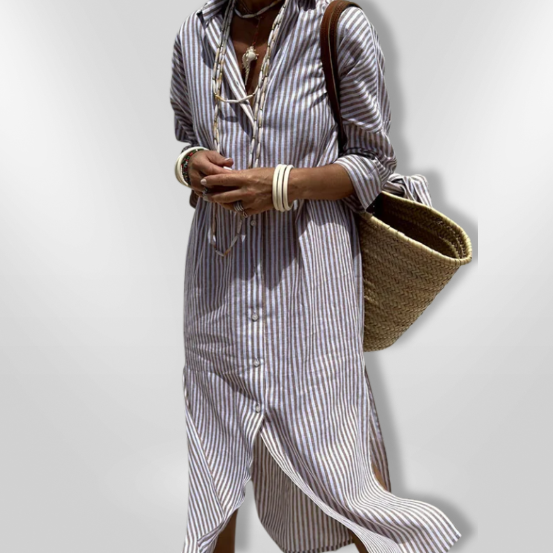 Doreen | Gestreiftes Hemdkleid