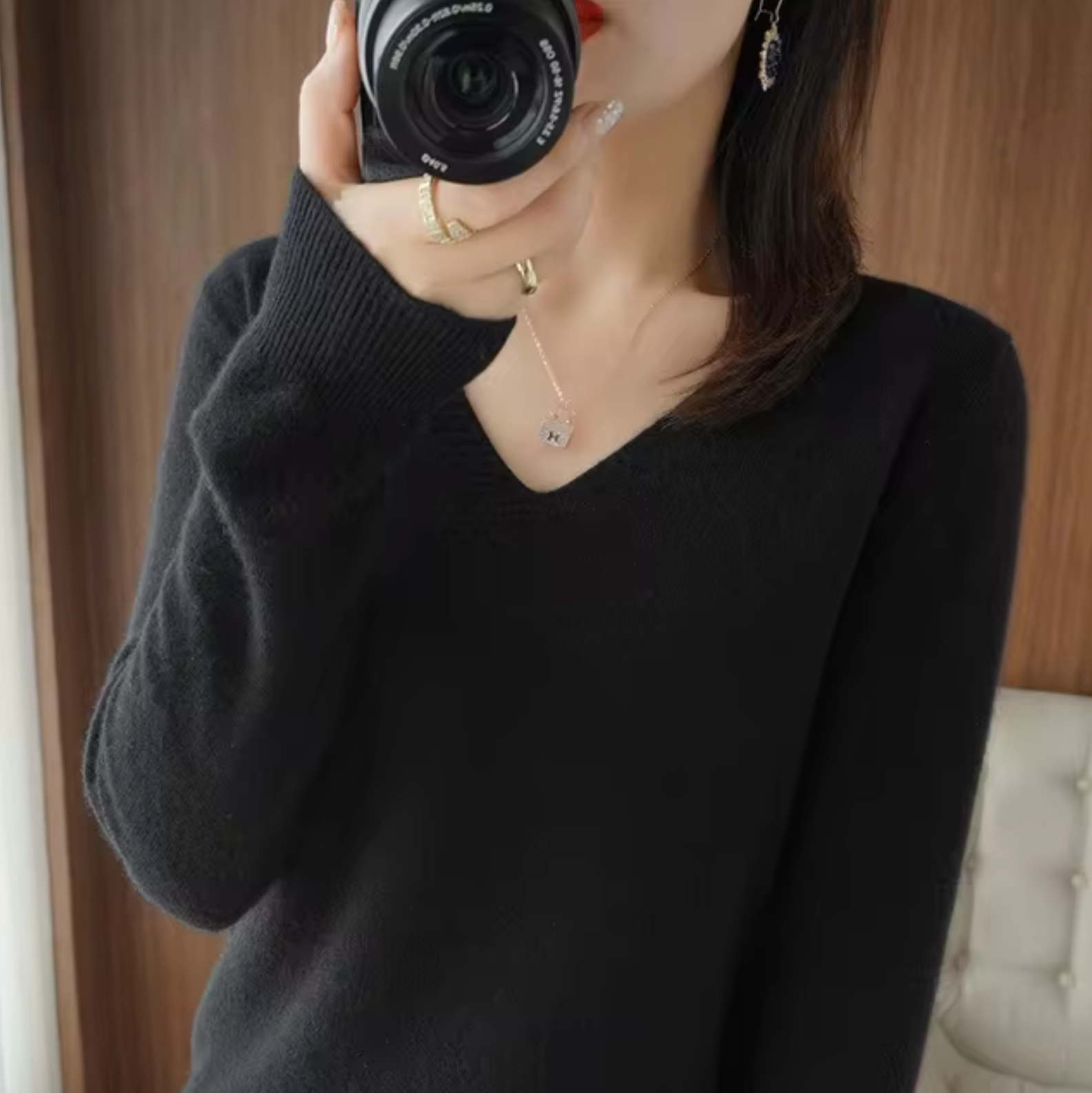 Wynn - Strickpullover mit V-Ausschnitt